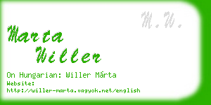 marta willer business card